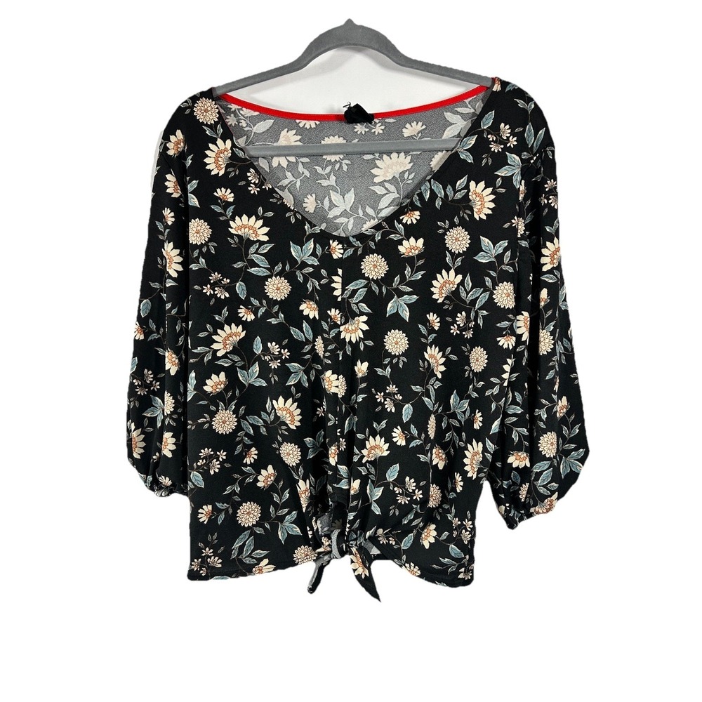 Anthropology W5 Women's Floral Top Size M Boho Cottage Peasant Whimsigoth Casual